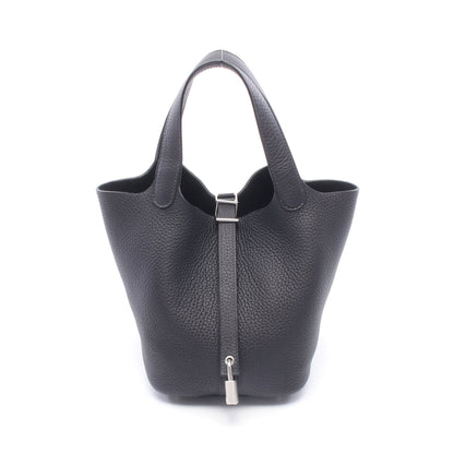 ピコタンロックPM キャバン ハンドバッグ トリヨンクレマンス ダークネイビー シルバー金具 G刻印 エルメス バッグ HERMES