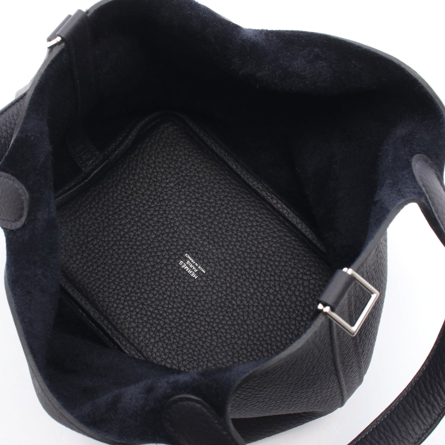 ピコタンロックPM キャバン ハンドバッグ トリヨンクレマンス ダークネイビー シルバー金具 G刻印 エルメス バッグ HERMES