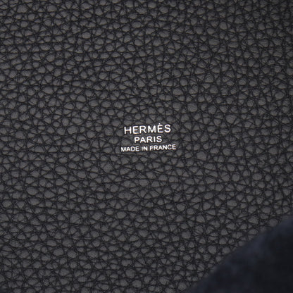 ピコタンロックPM キャバン ハンドバッグ トリヨンクレマンス ダークネイビー シルバー金具 G刻印 エルメス バッグ HERMES