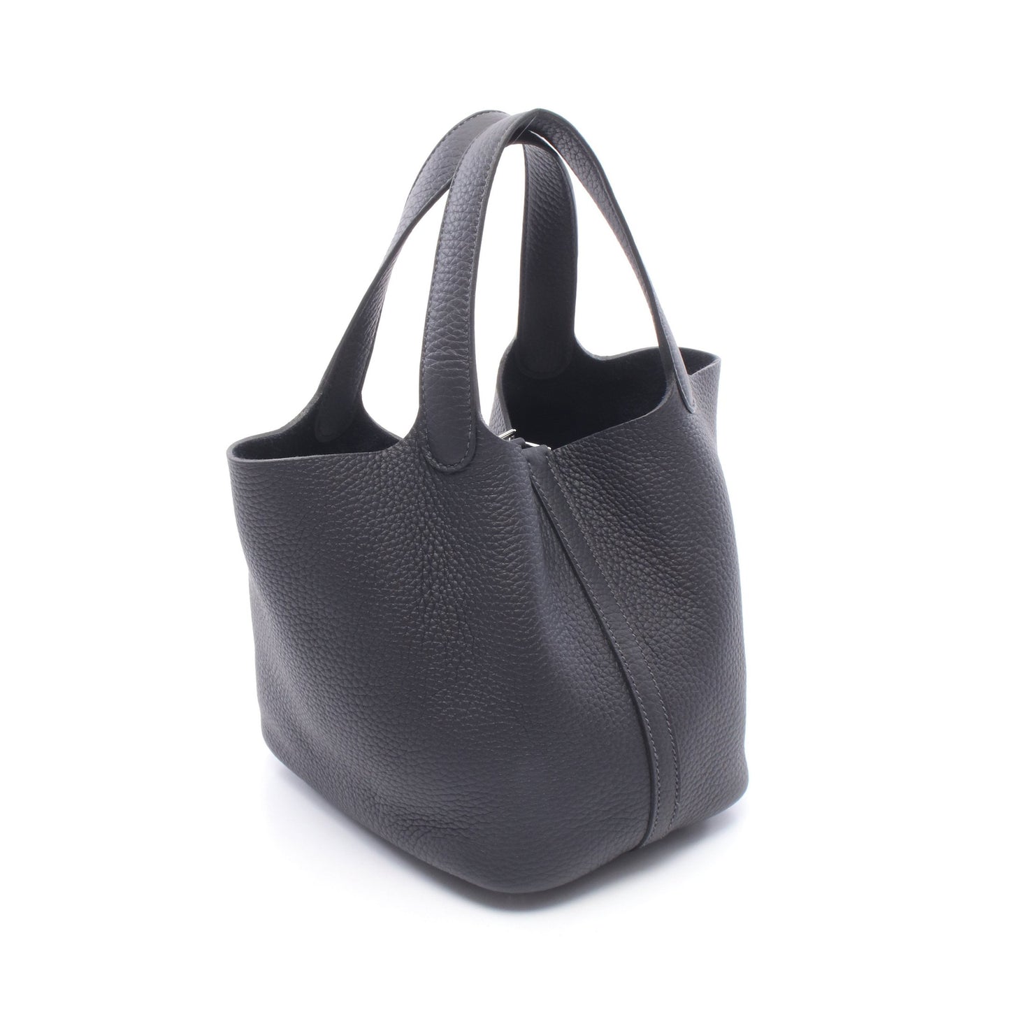 ピコタンロックPM キャバン ハンドバッグ トリヨンクレマンス ダークネイビー シルバー金具 G刻印 エルメス バッグ HERMES