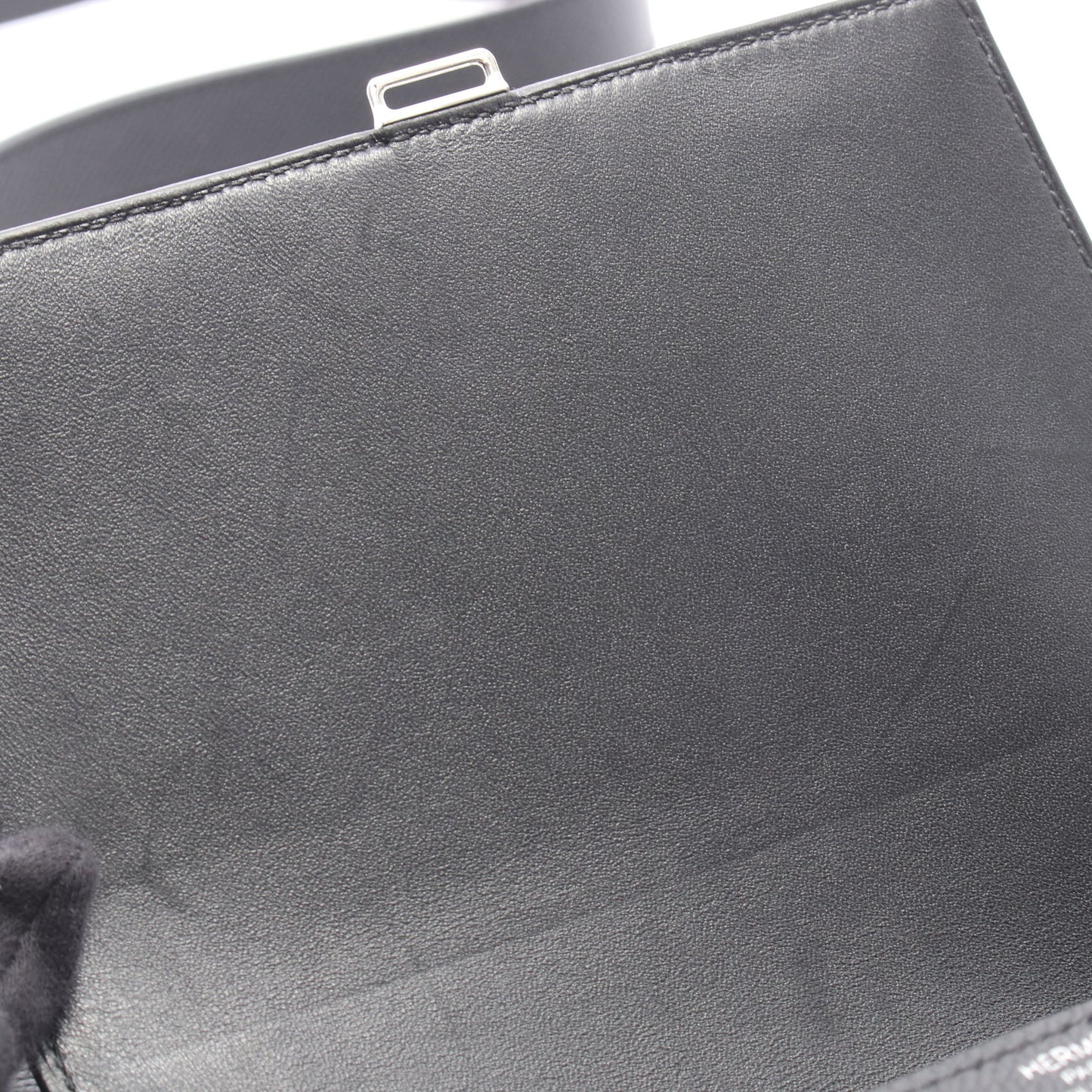 デッラ カヴァッレリア ミニ ショルダーバッグ ヴォーエプソン ブラック シルバー金具 B刻印 エルメス バッグ HERMES