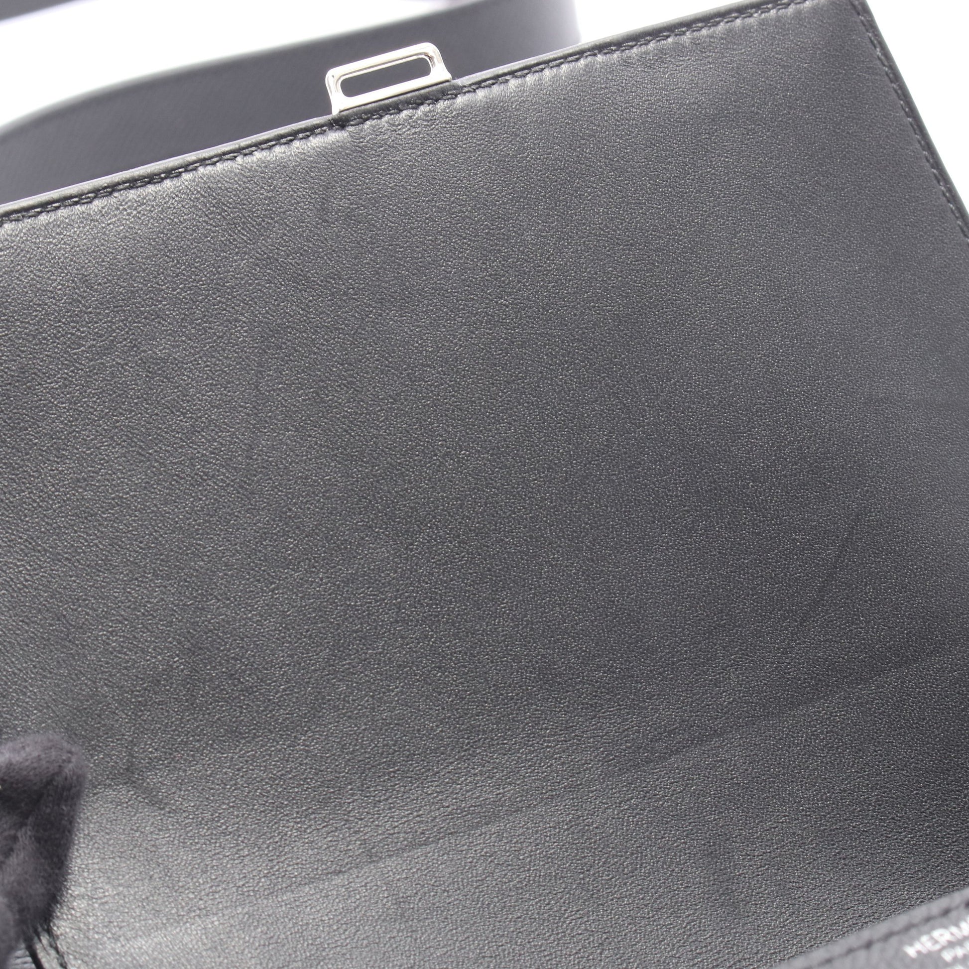 デッラ カヴァッレリア ミニ ショルダーバッグ ヴォーエプソン ブラック シルバー金具 B刻印 エルメス バッグ HERMES