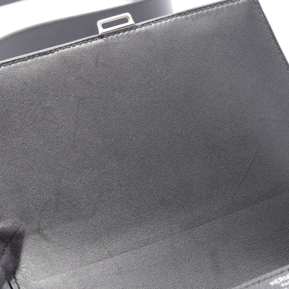 デッラ カヴァッレリア ミニ ショルダーバッグ ヴォーエプソン ブラック シルバー金具 B刻印 エルメス バッグ HERMES