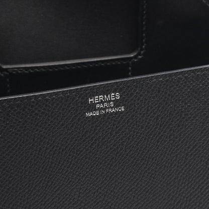デッラ カヴァッレリア ミニ ショルダーバッグ ヴォーエプソン ブラック シルバー金具 B刻印 エルメス バッグ HERMES