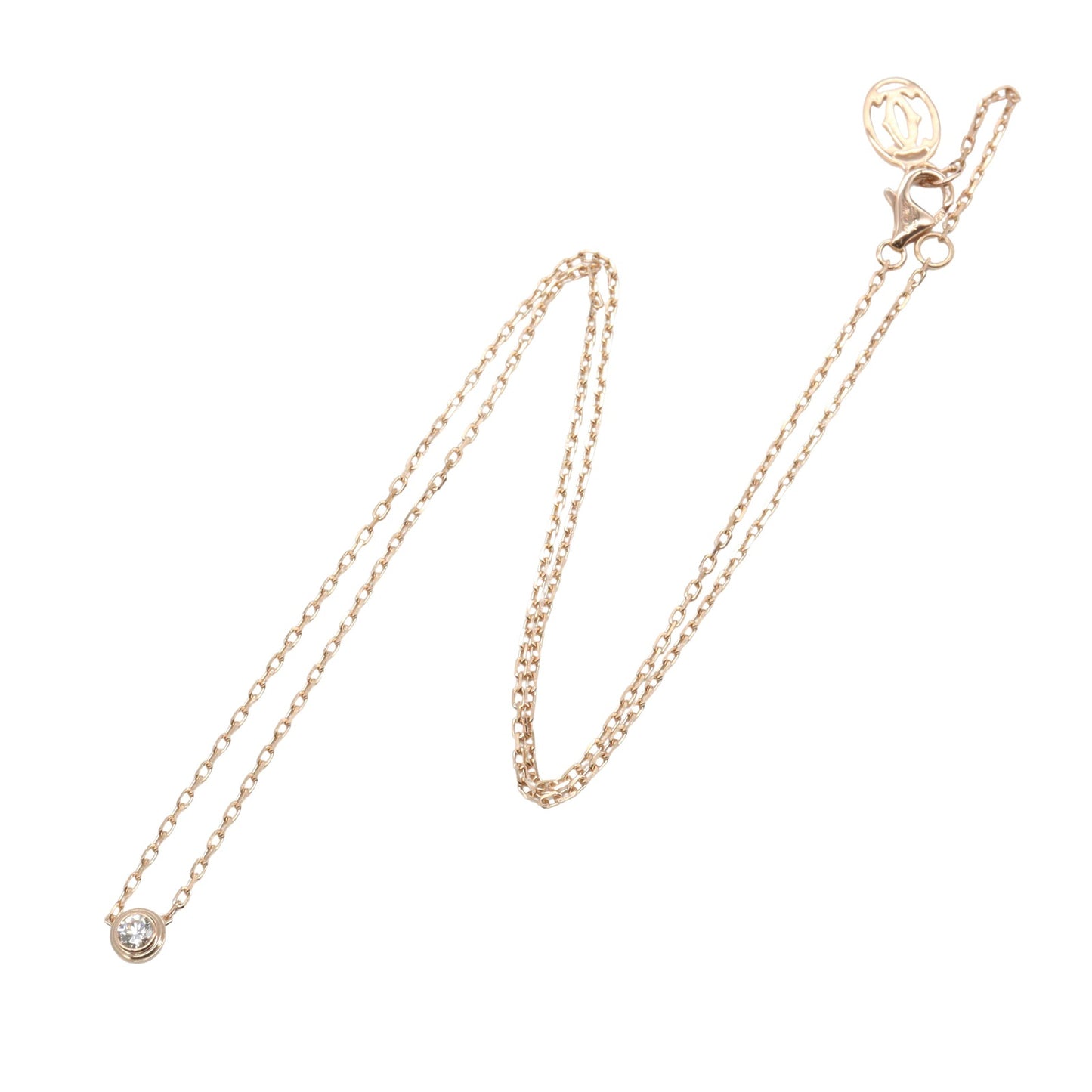 ダムール SM ネックレス ネックレス K18PG ダイヤモンド ピンクゴールド クリア カルティエ アクセサリー Cartier