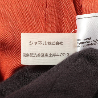 ココマークボタン ジャケット ウール オレンジブラウン シャネル アウター CHANEL