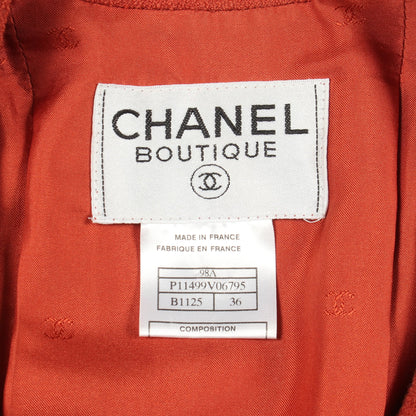 ココマークボタン ジャケット ウール オレンジブラウン シャネル アウター CHANEL