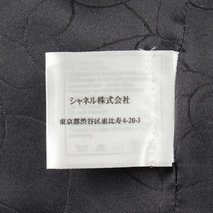 ココマークボタン ジャケット ウール ナイロン ネイビー ブラック シャネル アウター CHANEL