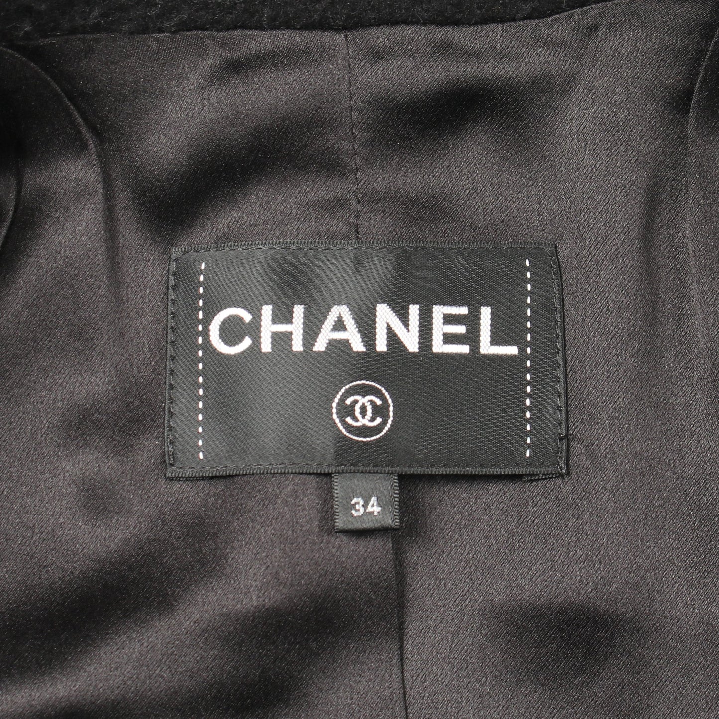 ココマークボタン ピーコート ウール カシミヤ ブラック シャネル アウター CHANEL
