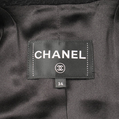 ココマークボタン ピーコート ウール カシミヤ ブラック シャネル アウター CHANEL