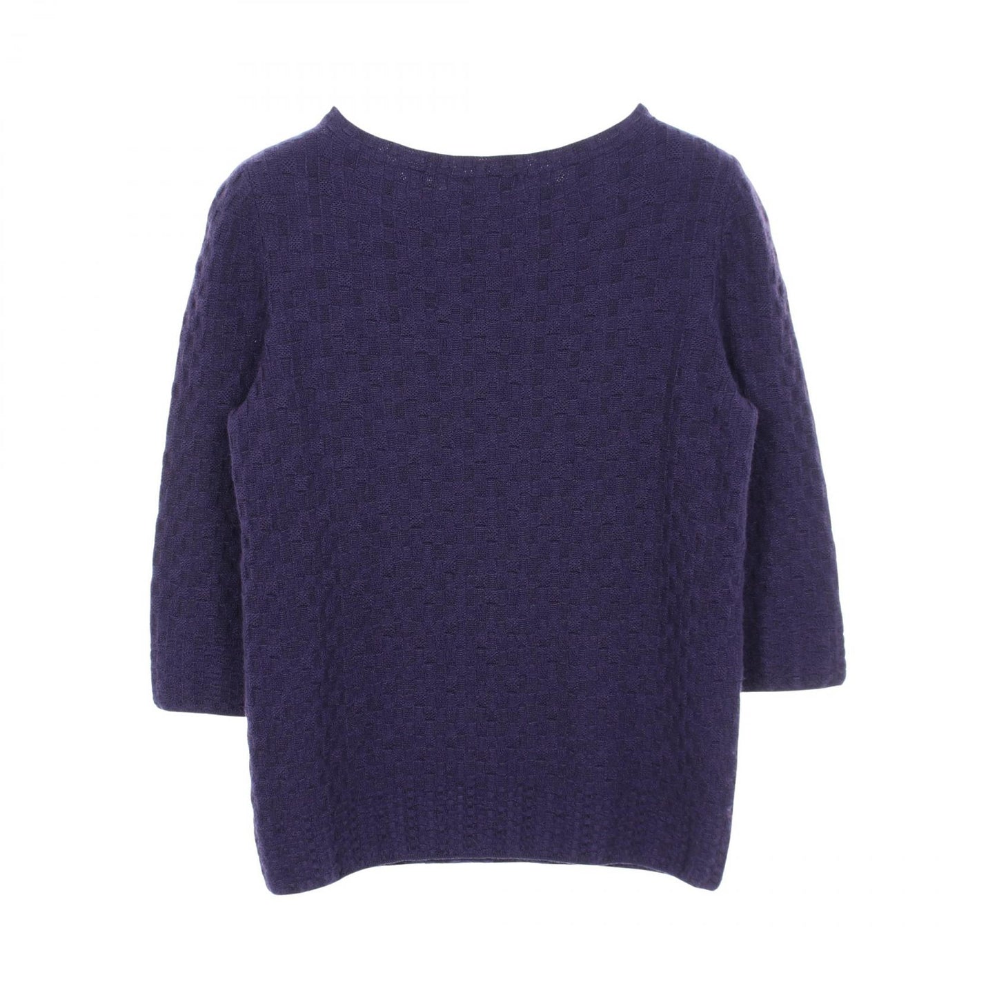 18A アンカーボタン ニット カシミヤ シルク パープル シャネル トップス CHANEL