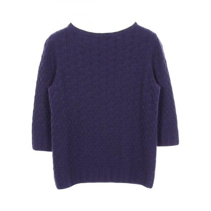 18A アンカーボタン ニット カシミヤ シルク パープル シャネル トップス CHANEL