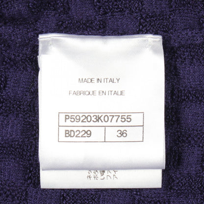 18A アンカーボタン ニット カシミヤ シルク パープル シャネル トップス CHANEL