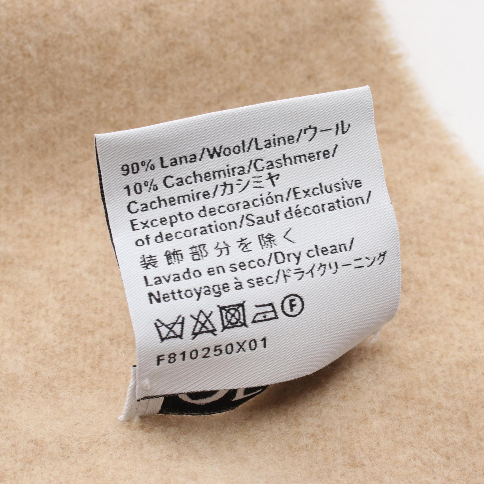 アナグラム バイカラー スカーフ マフラー ウール カシミヤ ベージュ アイボリー ロエベ 財布・小物 LOEWE