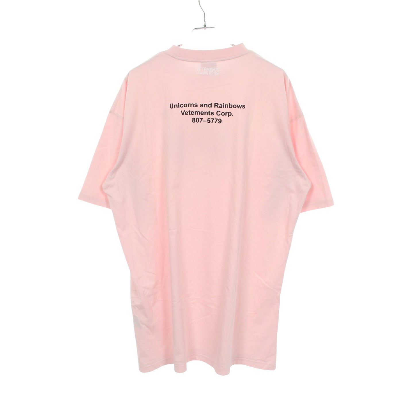 ユニコーン クルーネック 半袖Tシャツ コットン ピンク ヴェトモン トップス VETEMENTS