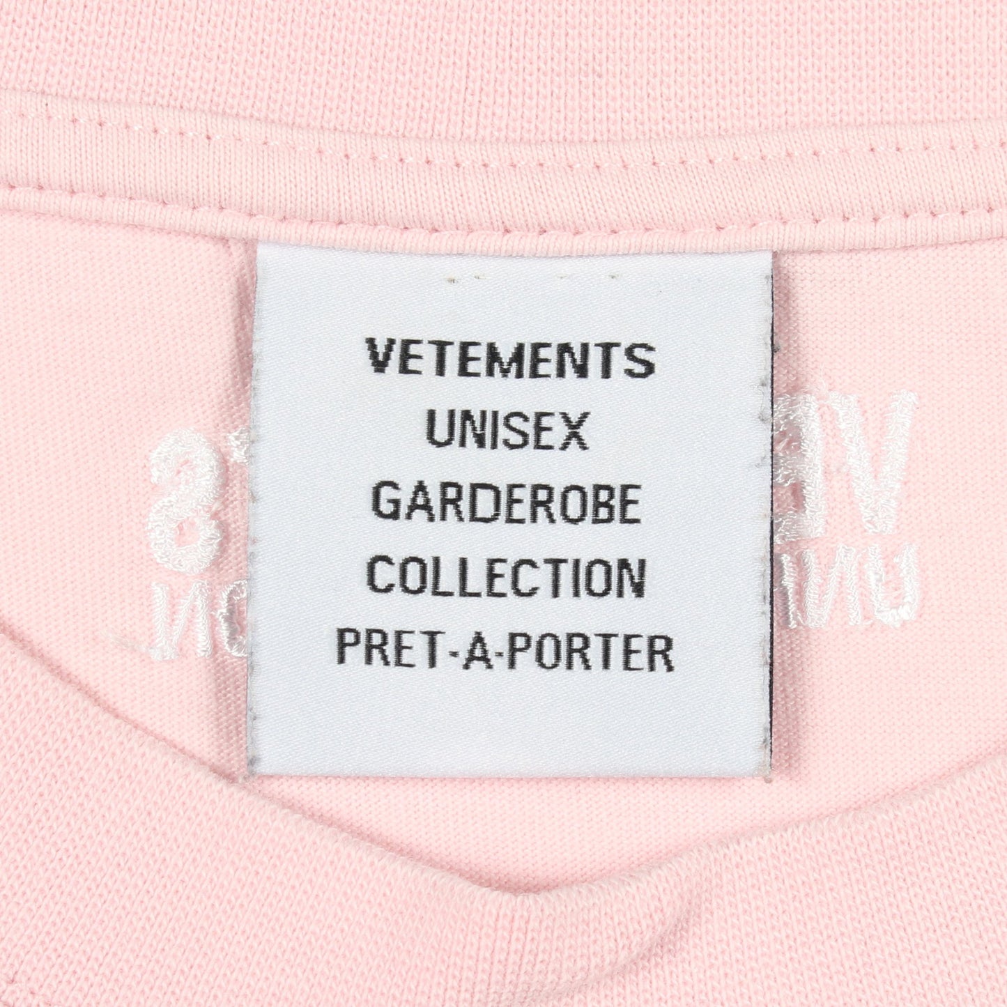 ユニコーン クルーネック 半袖Tシャツ コットン ピンク ヴェトモン トップス VETEMENTS