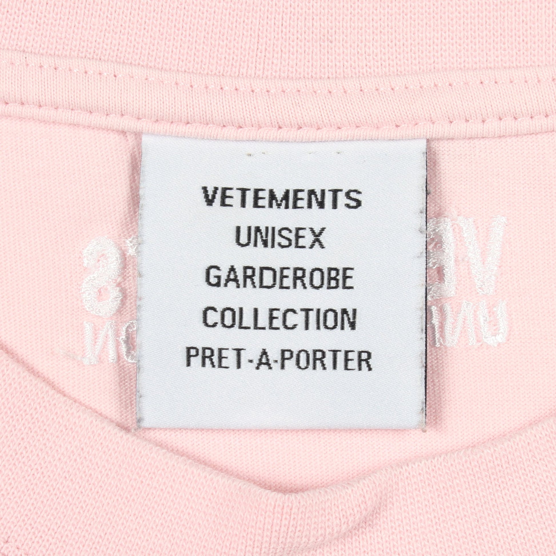 ユニコーン クルーネック 半袖Tシャツ コットン ピンク ヴェトモン トップス VETEMENTS