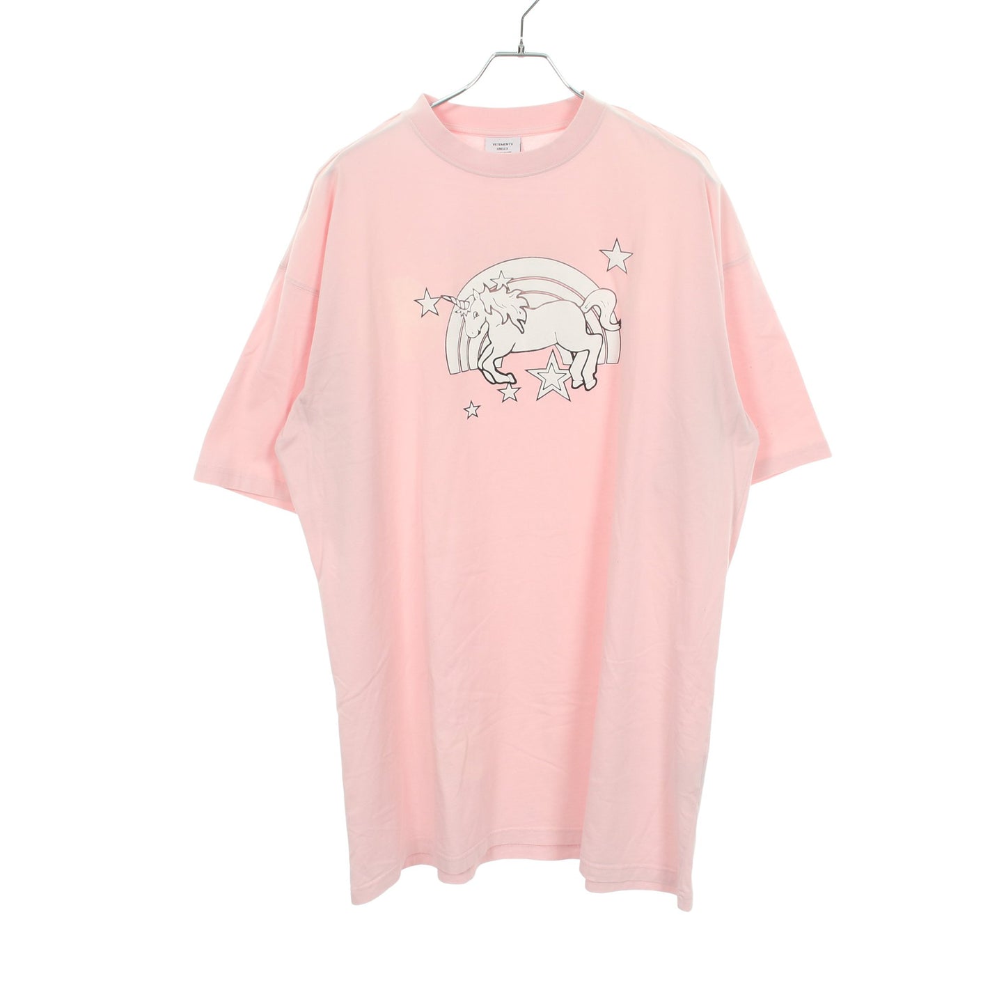 ユニコーン クルーネック 半袖Tシャツ コットン ピンク ヴェトモン トップス VETEMENTS