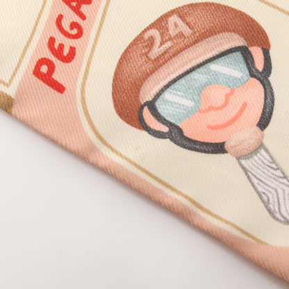 ツイリー Funny Ice Cream リボン スカーフ シルク アイボリー マルチカラー エルメス