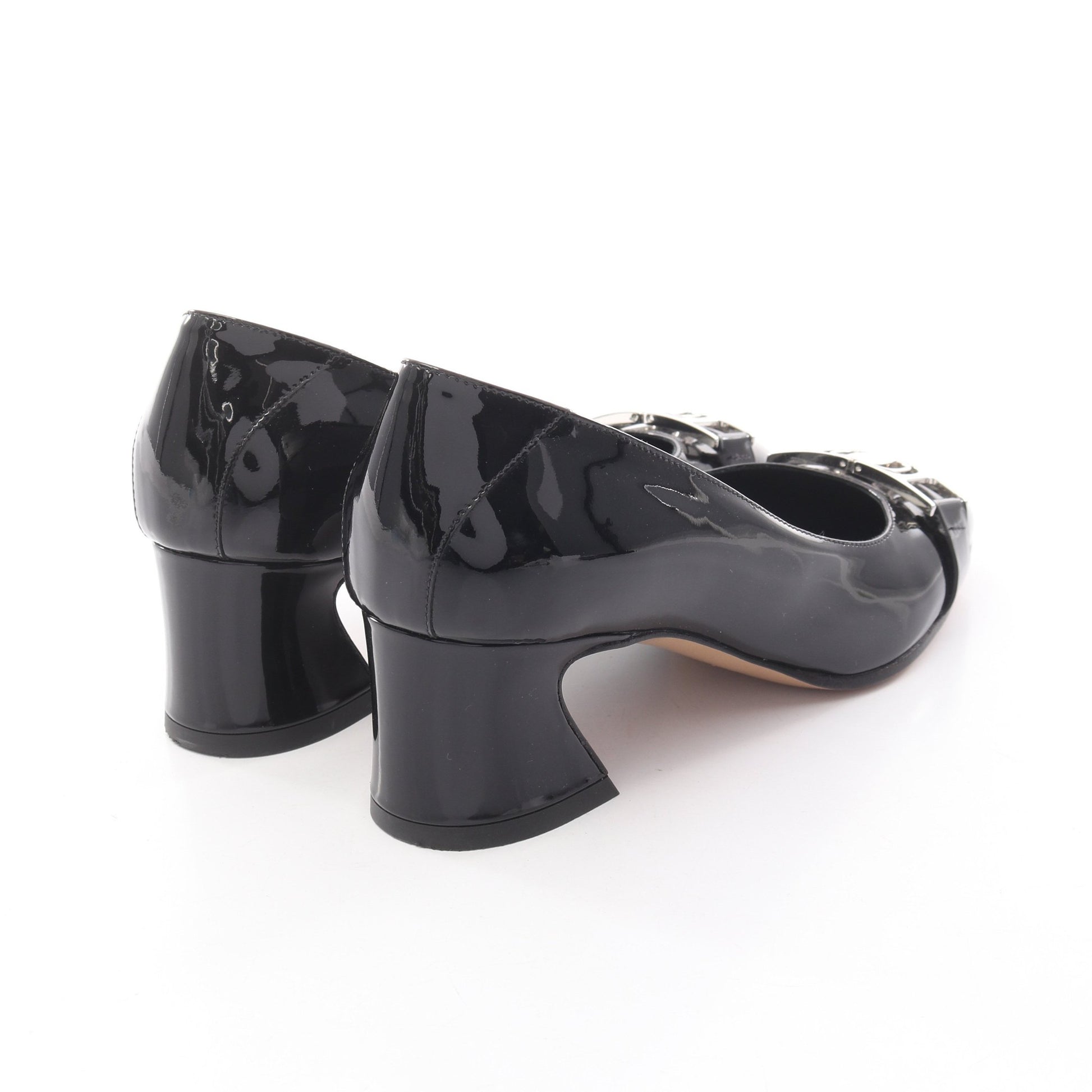 パンプス エナメルレザー ブラック サルヴァトーレフェラガモ シューズ Salvatore Ferragamo