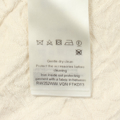 モノグラム ハーフジップ 半袖 ニットワンピース コットン ウール アイボリー ルイヴィトン ワンピース LOUIS VUITTON
