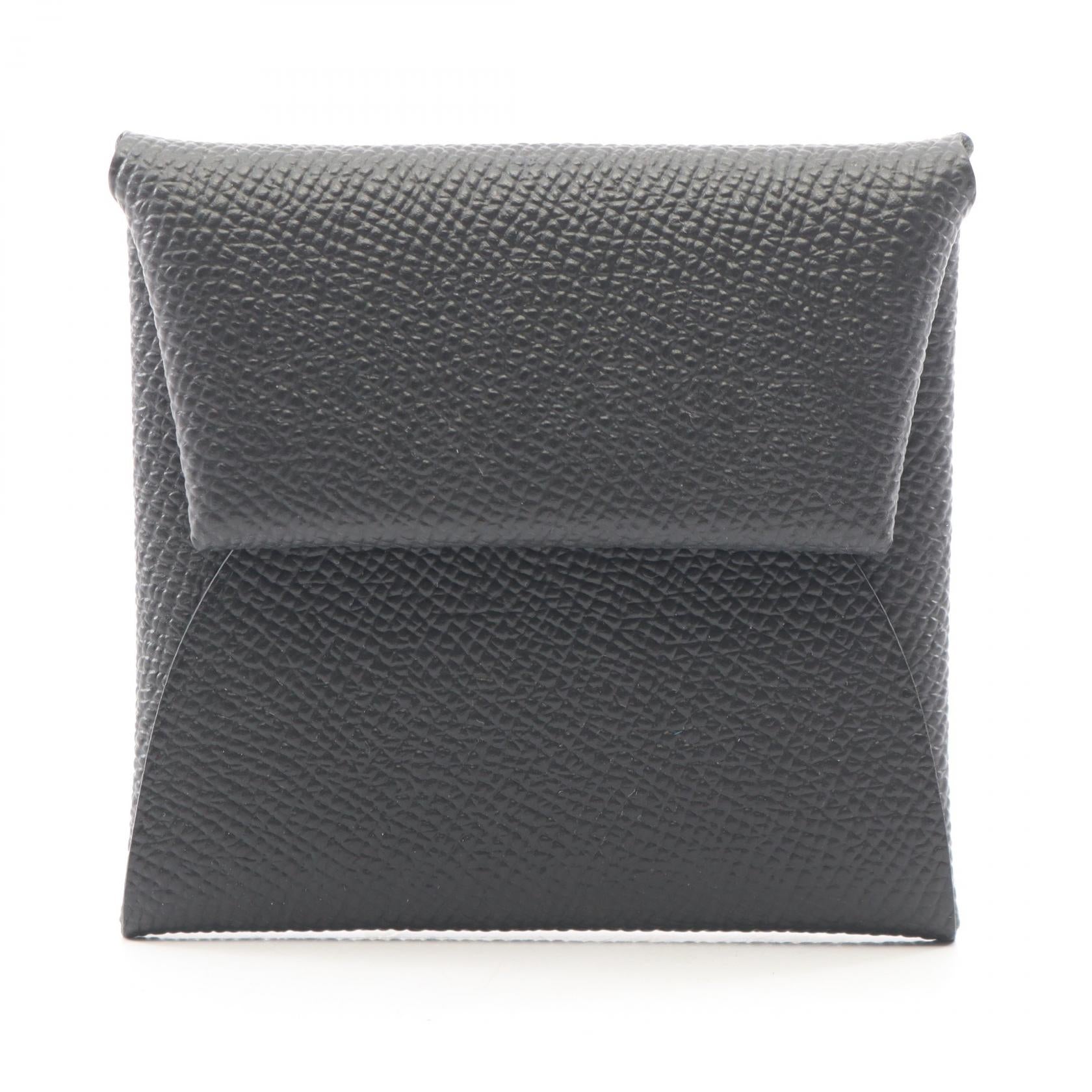 バスティア コインケース ヴォーエプソン ブラック シルバー金具 W刻印 エルメス 財布・小物 HERMES