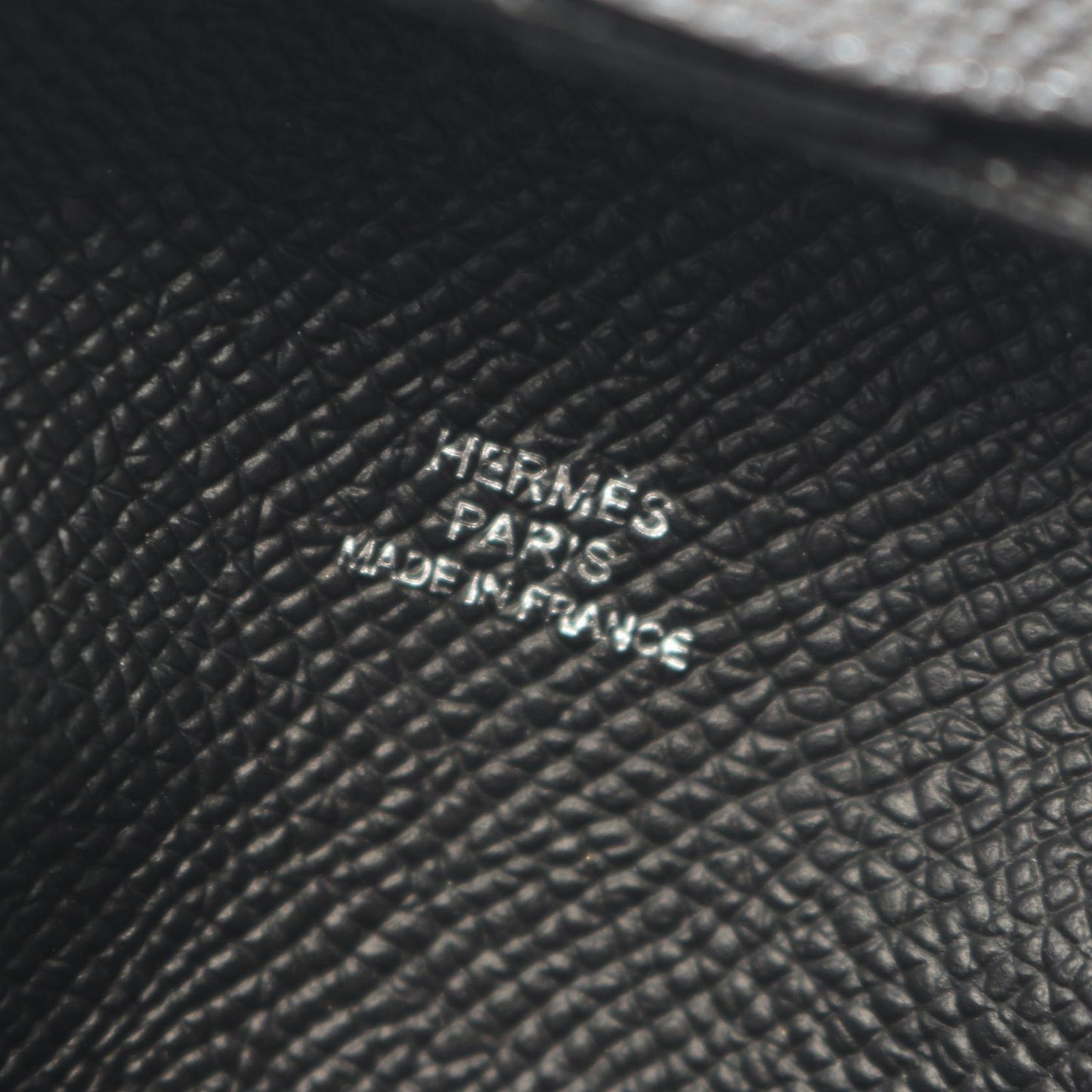 バスティア コインケース ヴォーエプソン ブラック シルバー金具 W刻印 エルメス 財布・小物 HERMES