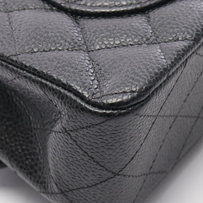 マトラッセ Wフラップ Wチェーンショルダーバッグ キャビアスキン ブラック ゴールド金具 シャネル バッグ CHANEL