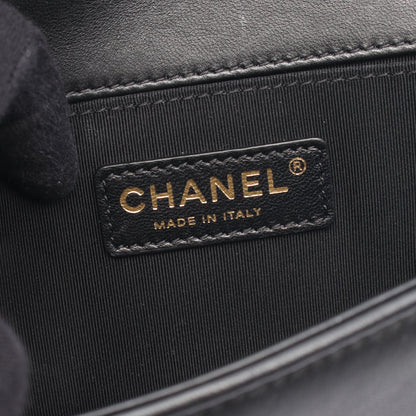 ボーイシャネル スモール チェーンショルダーバッグ ラムスキン ブラック ゴールド金具 シャネル バッグ CHANEL
