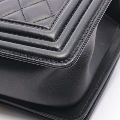 ボーイシャネル スモール チェーンショルダーバッグ ラムスキン ブラック ゴールド金具 シャネル バッグ CHANEL
