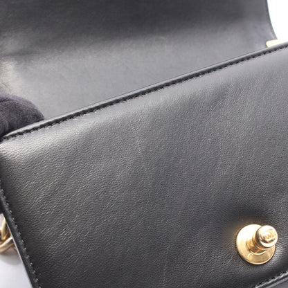 ボーイシャネル スモール チェーンショルダーバッグ ラムスキン ブラック ゴールド金具 シャネル バッグ CHANEL