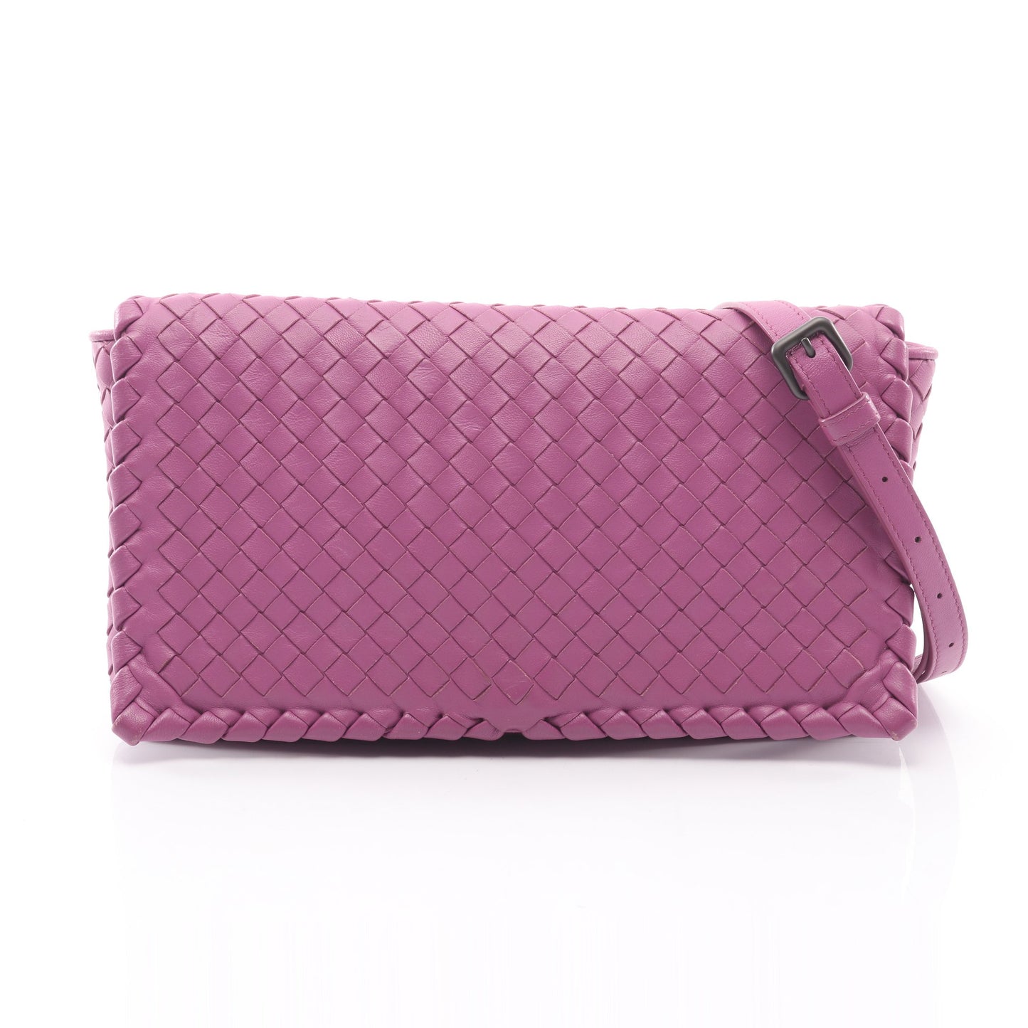イントレチャート ショルダーバッグ ショルダーバッグ レザー パープル ボッテガヴェネタ バッグ BOTTEGA VENETA
