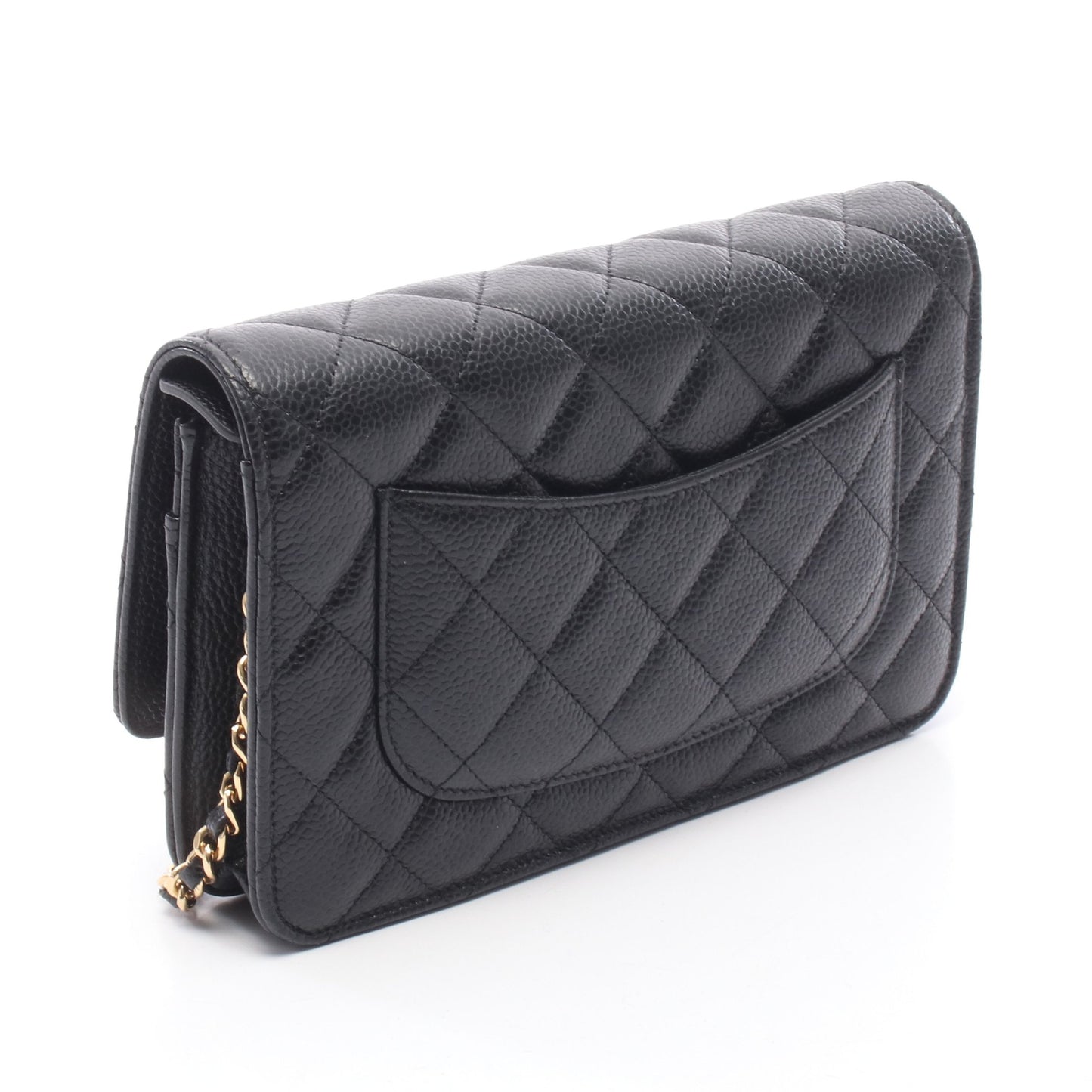 マトラッセ チェーンウォレット キャビアスキン ブラック ゴールド金具 シャネル バッグ CHANEL