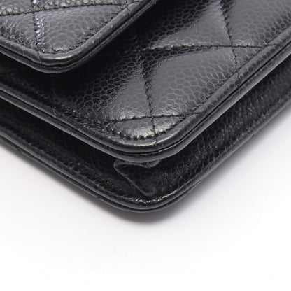 マトラッセ チェーンウォレット キャビアスキン ブラック ゴールド金具 シャネル バッグ CHANEL