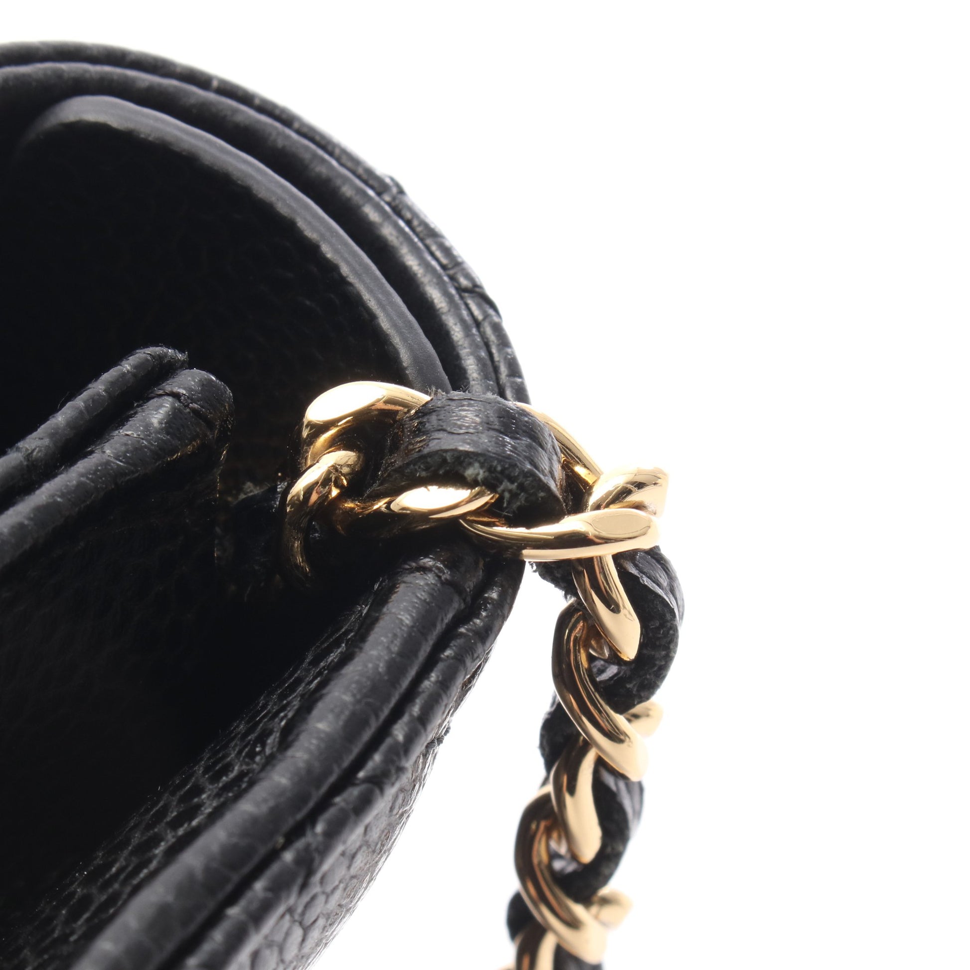 マトラッセ チェーンウォレット キャビアスキン ブラック ゴールド金具 シャネル バッグ CHANEL