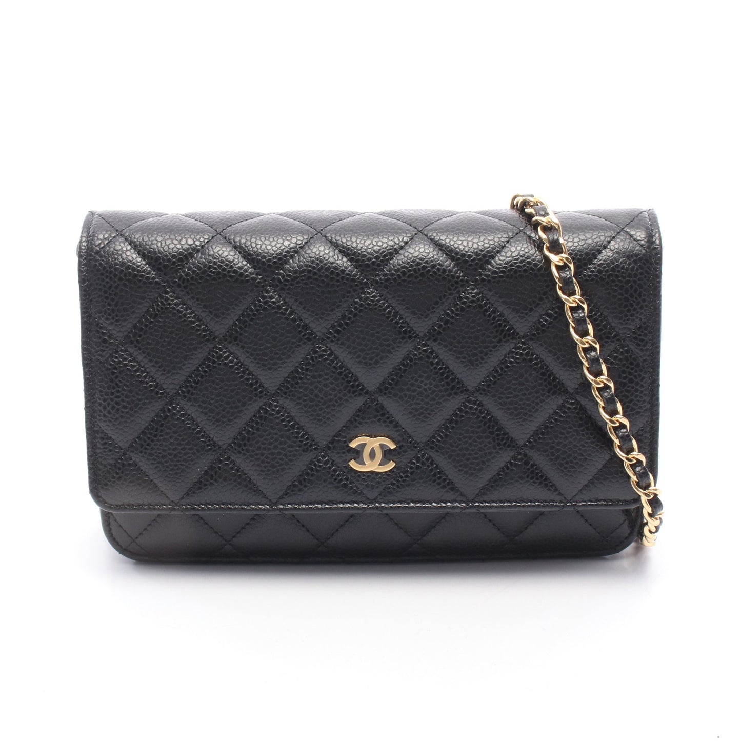 マトラッセ チェーンウォレット キャビアスキン ブラック ゴールド金具 シャネル バッグ CHANEL
