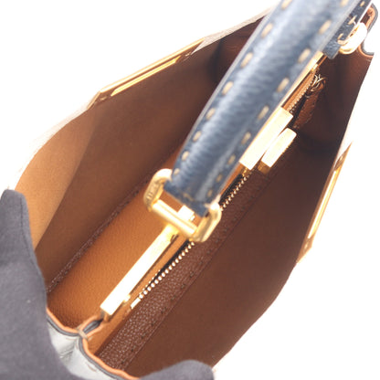 ピーカブー レギュラー セレリア 2WAY ハンドバッグ レザー ホワイト ネイビー フェンディ バッグ FENDI