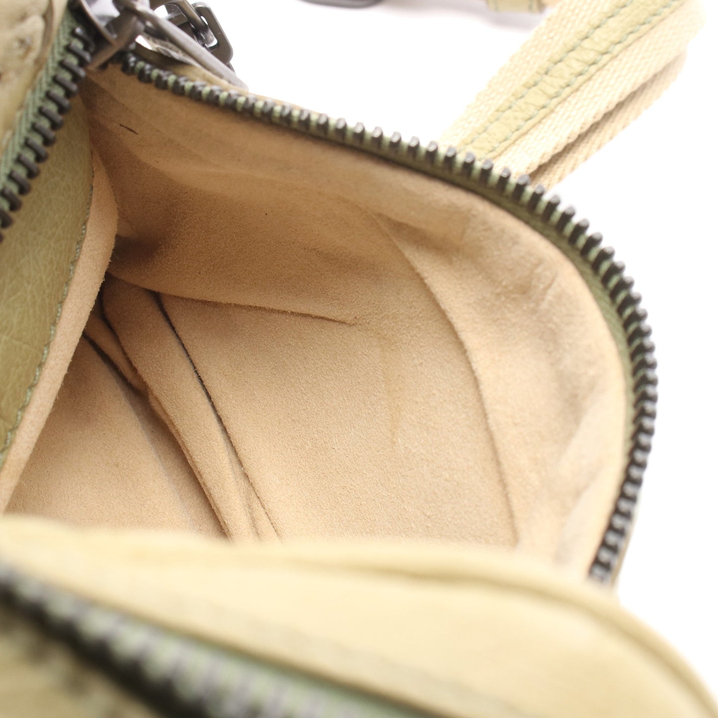 イントレチャート ショルダーバッグ レザー ライトグリーン ボッテガヴェネタ バッグ BOTTEGA VENETA