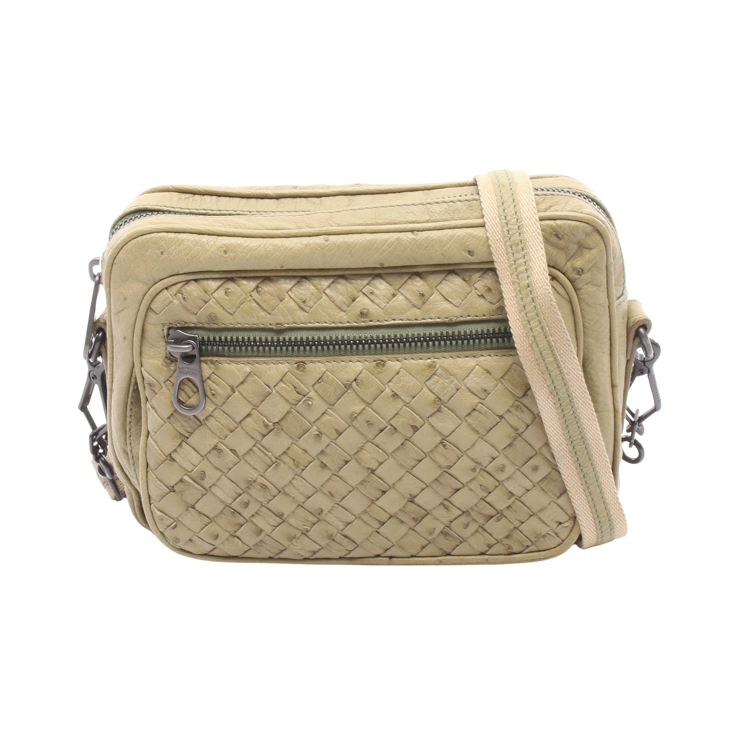イントレチャート ショルダーバッグ レザー ライトグリーン ボッテガヴェネタ バッグ BOTTEGA VENETA