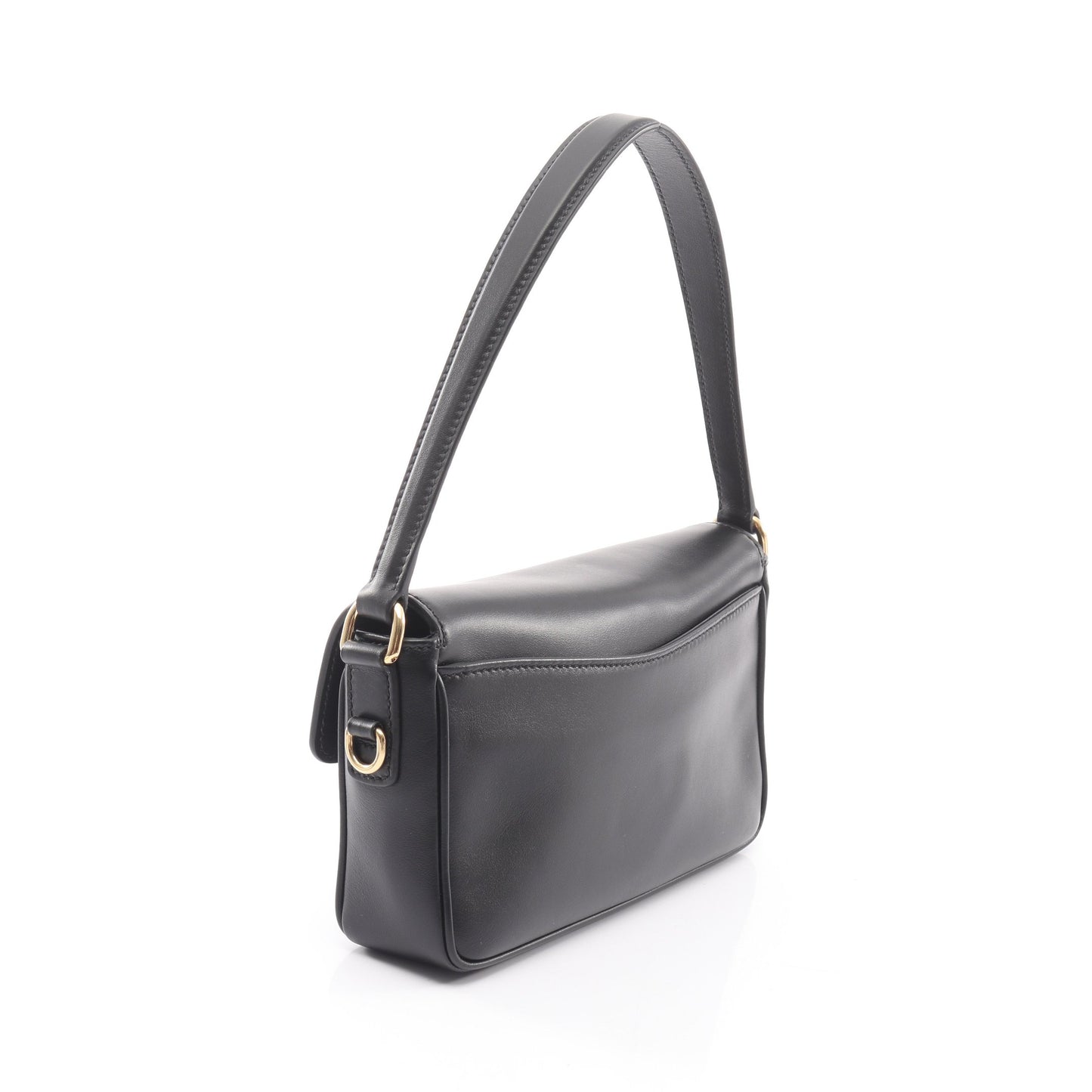 CRM FINE CALF ペニー ハンドバッグ レザー ブラック ミュウミュウ バッグ miu miu