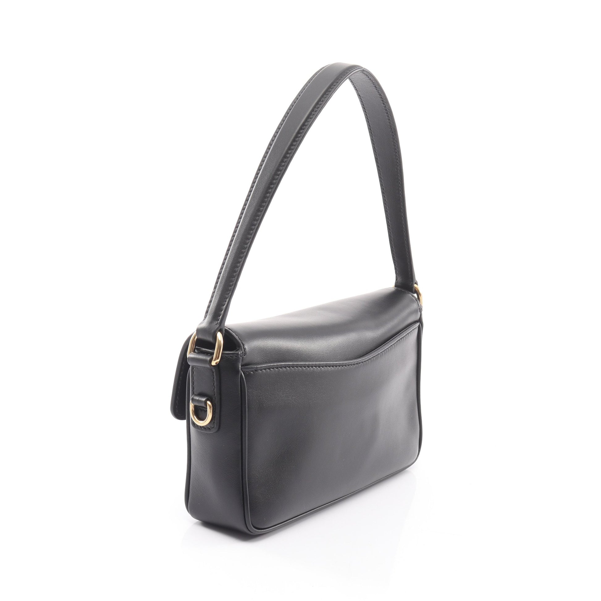 CRM FINE CALF ペニー ハンドバッグ レザー ブラック ミュウミュウ バッグ miu miu