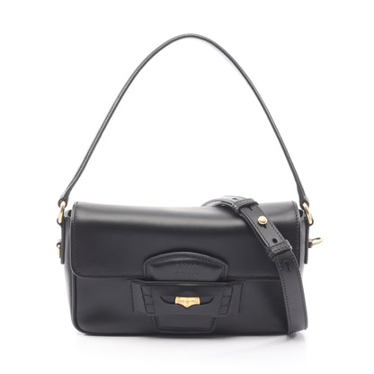 CRM FINE CALF ペニー ハンドバッグ レザー ブラック ミュウミュウ バッグ miu miu