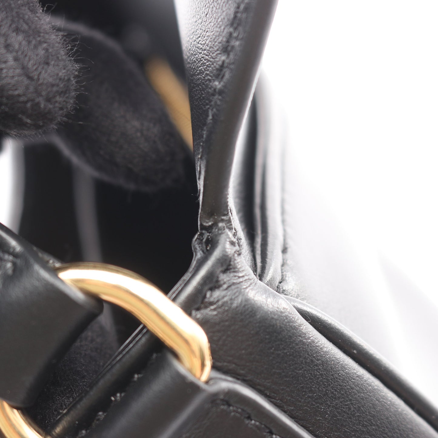 CRM FINE CALF ペニー ハンドバッグ レザー ブラック ミュウミュウ バッグ miu miu