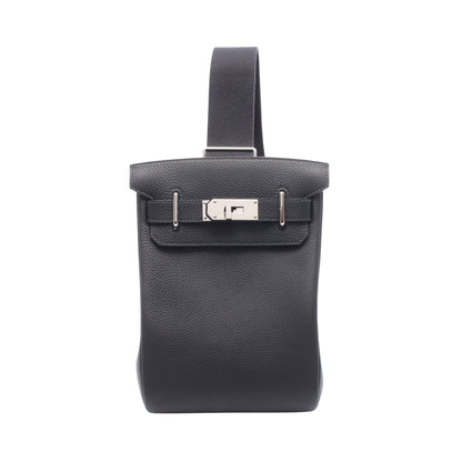 ケリーアッカドPM キャバン ボディバッグ トゴ ダークネイビー シルバー金具 W刻印 エルメス バッグ HERMES
