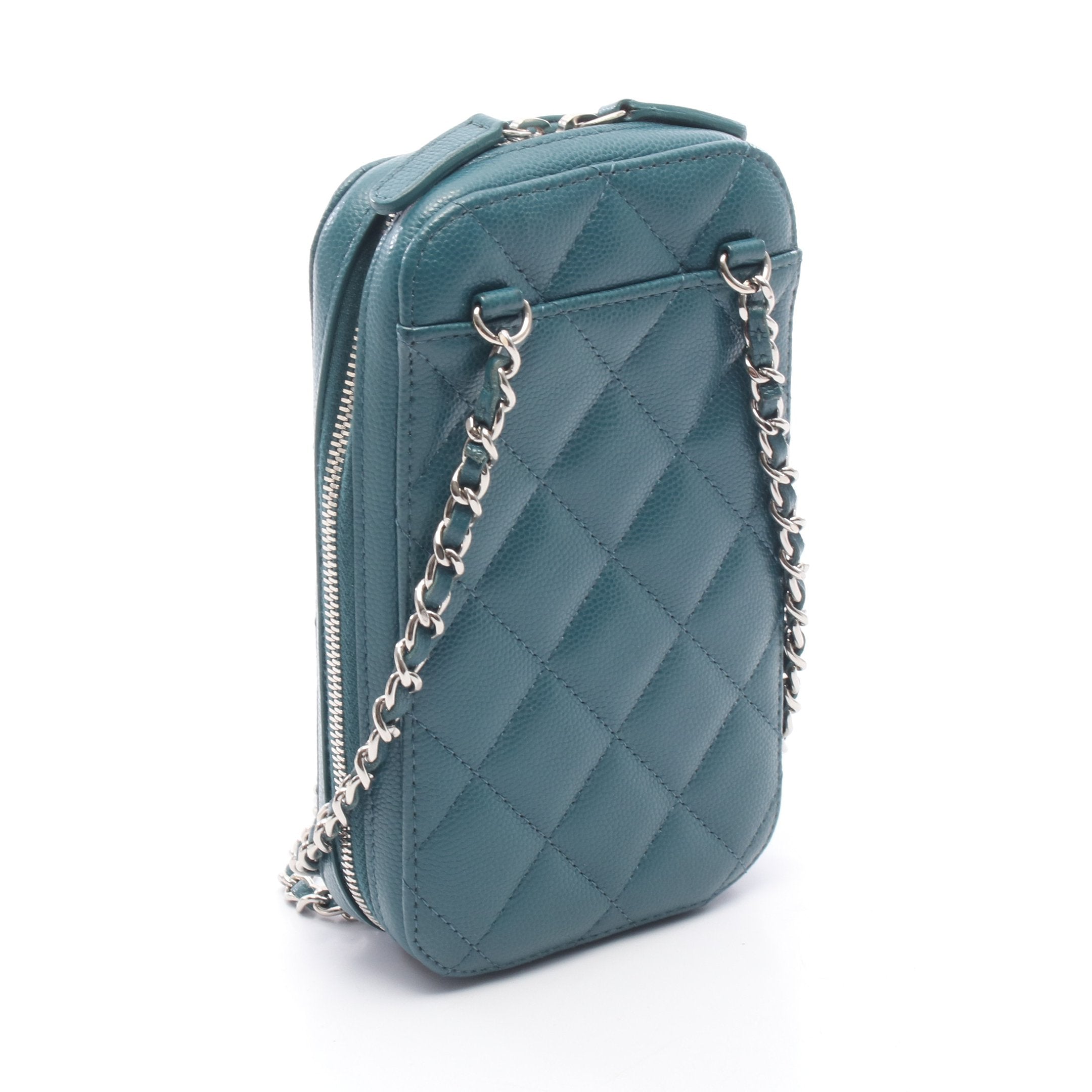 DBK　キャビアスキン　マトラッセチェーンショルダーバッグ　フォンケース CHANEL（シャネル） フォンケース マトラッセ ショルダーバッグ