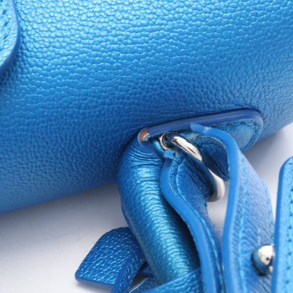 ブリヨンPM 2WAY ハンドバッグ レザー ブルー デルヴォー バッグ DELVAUX