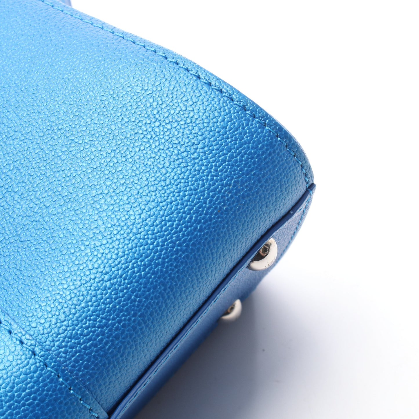 ブリヨンPM 2WAY ハンドバッグ レザー ブルー デルヴォー バッグ DELVAUX