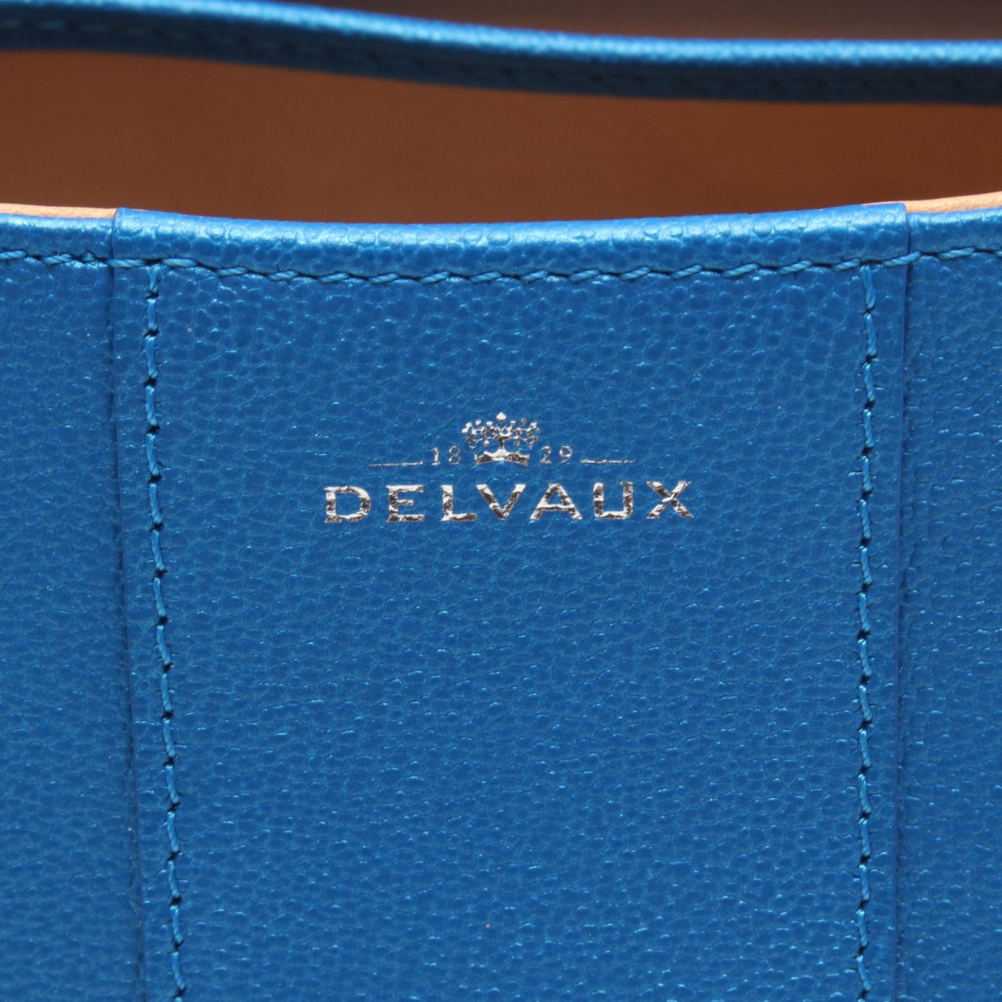 ブリヨンPM 2WAY ハンドバッグ レザー ブルー デルヴォー バッグ DELVAUX