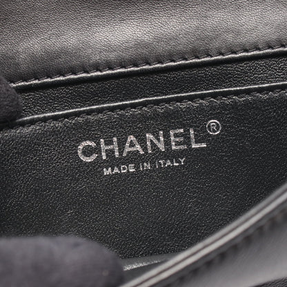 インターレース ココマーク ショルダーバッグ ラムスキン ブラック ブラック金具 シャネル バッグ CHANEL