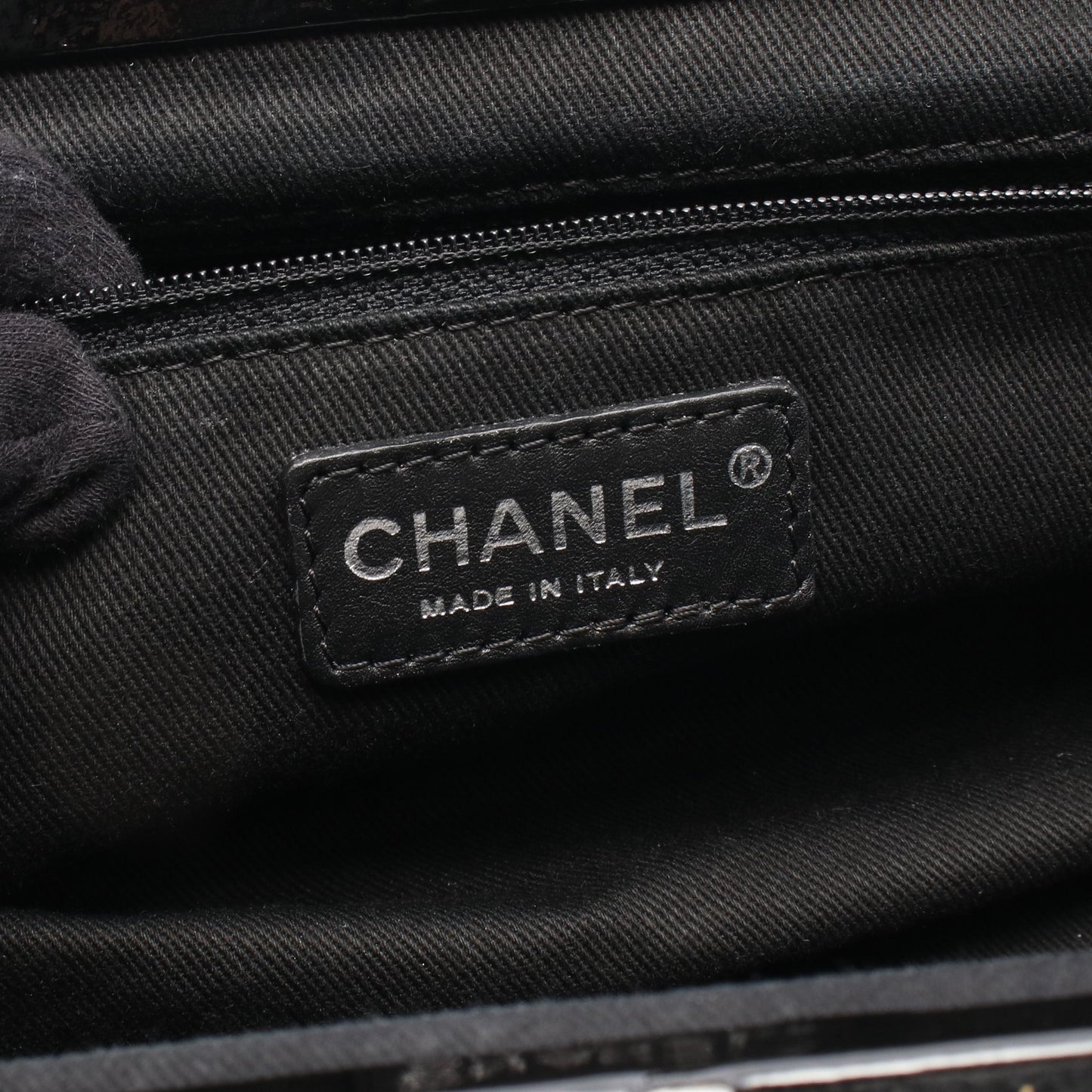 マトラッセ がま口 チェーンショルダーバッグ パテントレザー ブラック シルバー金具 シャネル バッグ CHANEL